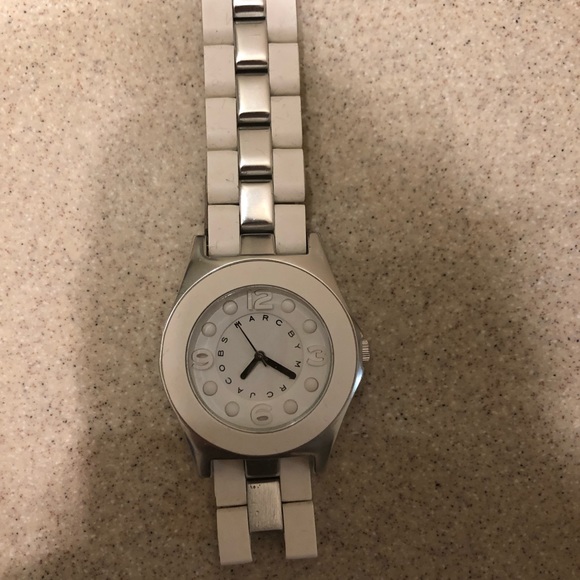 Marc by Marc Jacobs silver and white band watch - Picture 3 of 4